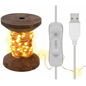 Comparateur de prix : goobay Guirlande Lumineuse LED 'Bobine de Fil', petite - avec câble US...