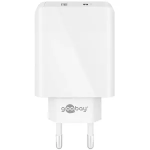 Comparateur de prix : goobay 61674 Chargeur Rapide Double USB-C PD (30 W) / Adaptateur Secteur Quick Charge pour Iphone, Samsung/Chargeur de téléphone Portable/Adaptateur de Charge pour la Prise électrique/Blanc
