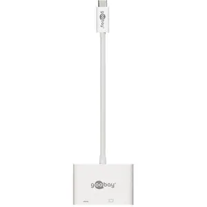 Goobay Hub USB-C/VGA vers USB-C Mâle/Femelle 0,15 m Blanc pas cher