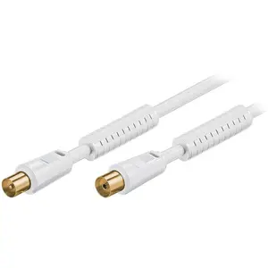 Comparateur de prix : Wentronic Câble coaxial haute qualité mâle/femelle pour antenne TV (2.5 mètres)