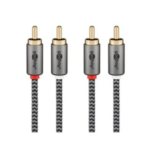 GOOBAY Câble Audio 2 Rca Mâles Gold Noir 1 M pas cher