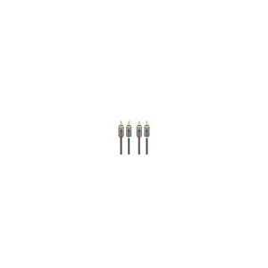 GOOBAY Câble audio 2 RCA mâles gold nylon tressé 2m pas cher