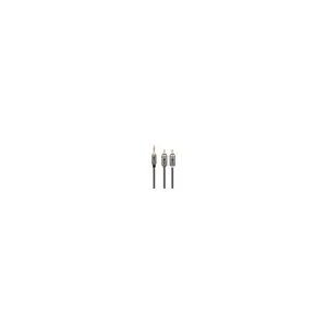 GOOBAY Câble audio Jack 3.5 - 2 RCA mâles gold nylon tressé 5m pas cher