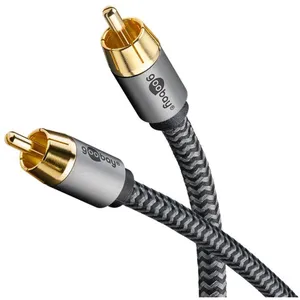 GOOBAY Câble audio numérique RCA coaxial subwoofer nylon tressé 5m