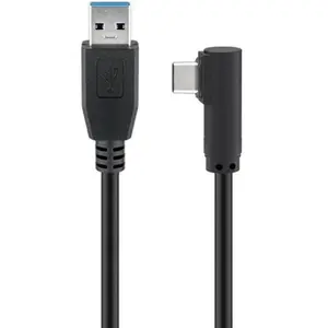 Comparateur de prix : Goobay Câble USB 3.0 USB-C à 90° vers USB-A - 0.5 m - Noir