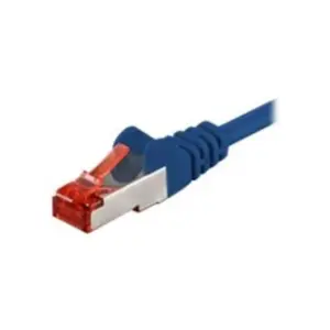 Goobay Wentronic Electronic Components Handels CAT 6 Câble de Liaison, S/FTP (PiMF), Bleu, 3m Longueur de Câble pas cher