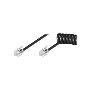 Telefonhörer-Spiralkabel 2x RJ10 St. - Cable - 4 m (68002) - Goobay pas cher