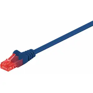 Comparateur de prix : Goobay 68437 CAT 6 Câble de Liaison, U/UTP, Bleu, 1m Longueur de Câble