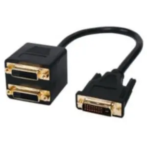 Comparateur de prix : CABLE REPARTITEUR DVI-D Mâle vers 2 x DVI-D Femelle PLAQUE OR