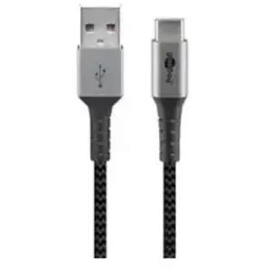 Câble USB 2.0 Type C - A MM Goobay - gris - 1 m
