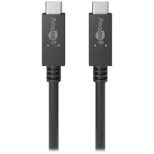 Wentronic goobay Câble USB 3.2 Type C MM compatible charge rapide 100 W 1 m Noir pas cher
