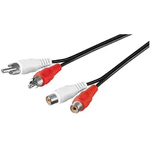 Comparateur de prix : Goobay 50026 Câble de Rallonge Stéréo 2 x Cinch, 2.5m Longueur de Câble
