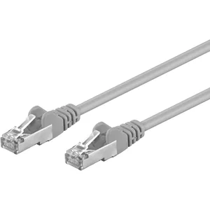 Comparateur de prix : Wentronic Electronic Components Handels Goobay 50126 CAT 5e Câble de Liaison, F/UTP, Gris, 0.5m Longueur de Câble