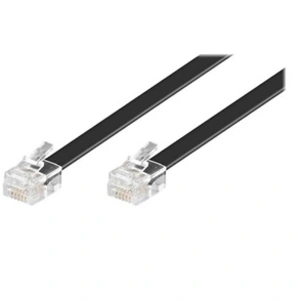 Comparateur de prix : Wentronic electronic components handels Goobay 50322 Câble de Raccordement Modulaire, Noir, 6m Longueur
