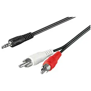goobay Stereo Tulp (m) - 3,5mm Stereo Jack (m) Kabel - 0,5 meter - Zwa...Vendu paramazon