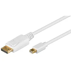Goobay 52859 Câble Adaptateur Mini DisplayPort 1.2, Doré, Blanc, 2m Longueur de Câble pas cher