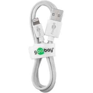 Goobay 54600 Câble de Synchronisation et de Chargement USB, Blanc, 1m Longueur de Câble pas cher