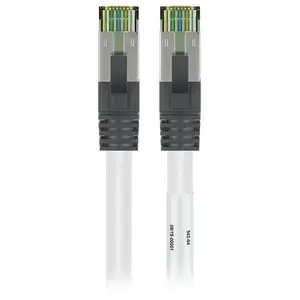 Goobay Câble Rj45 Cat 8.1 5m Blanc Bande Passante 2000 Mhz pas cher