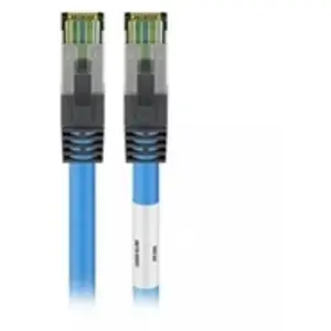Comparateur de prix : Goobay Cable RJ45 Cat 8.1 S/FTP 20 m (Bleu) - Cable Ethernet RJ45 blin...