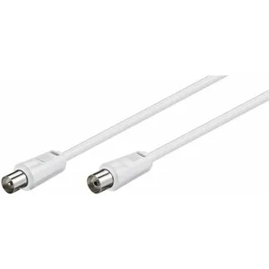 Comparateur de prix : Microconnect Goobay Cable antenne coax pièce 2,50m, blanc (11511)