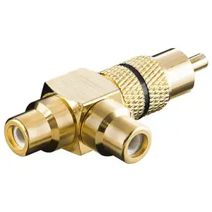 Comparateur de prix : Adaptateur Cinch y, Mâle vers 2 x Femelle, Version Or, Noir (11387) - Goobay