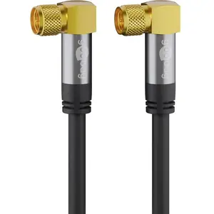 Comparateur de prix : Goobay 70584 câble satellite avec fiche f coudée à 90° pour récepteur ...