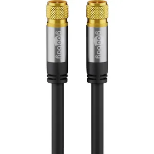 Comparateur de prix : Goobay Câble de raccordement Goobay 70664 [1x F mâle - 1x F mâle] 2.00 m noir