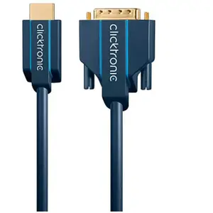 ClickTronic 1m HDMI/DVI Adapter DVI-D BleuVendu parpixmania
