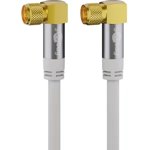 Comparateur de prix : Câble de raccordement Goobay 70483 [1x F mâle - 1x F mâle] 2.00 m blanc