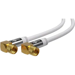 Comparateur de prix : Goobay Câble de raccordement Goobay 70484 [1x F mâle - 1x F mâle] 3.00 m blanc