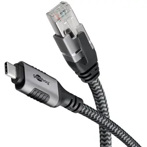 Comparateur de prix : Goobay Câble Ethernet USB-C 3.1 vers RJ45 CAT 6 FTP - M/M - 7.5 m