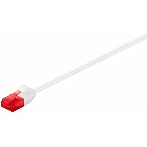 Cat 6 câble de liaison fin, u/utp, blanc, 0.15 m (71549) - Goobay pas cher