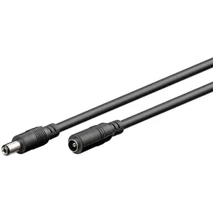 Goobay Câble d'alimentation CC Femelle/Mâle 5,5x2,1 mm 10 m Noir pas cher
