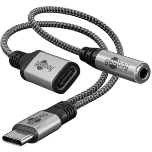 Comparateur de prix : Goobay Câble USB-C vers USB-C + Jack 3.5 mm (M/F) - 1.5 m - Noir/Gris