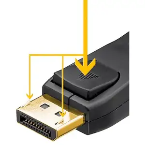 Goobay 74777 Certified DisplayPort -Câble 1.4, , 32,4 Gbit/s, 1 m, noir - 8K/60Hz DSC pas cher