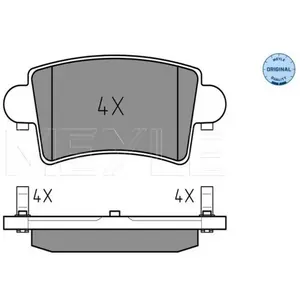 Meyle 0252366916 Motorcraft Kit de plaquettes de frein, frein à disque pas cher