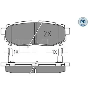 Kit de plaquettes de frein, frein à disque MEYLE-PD: Advanced performance and design. 0252485416/PD pas cher