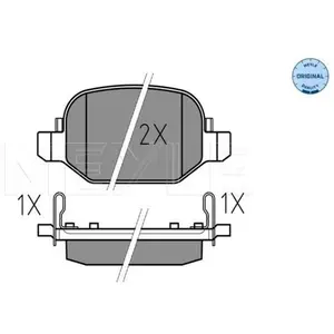 Kit de plaquettes de frein, frein à disque MEYLE-ORIGINAL Quality 0252565217 pas cher