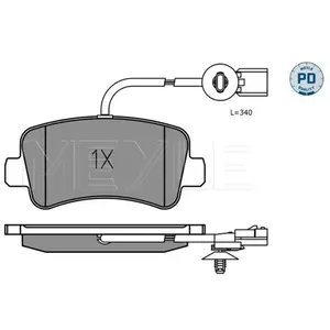 Kit de plaquettes de frein, frein à disque MEYLE-PD Quality 0252511218/PD pas cher