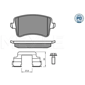 Kit de plaquettes de frein, frein à disque MEYLE-PD Quality 02524606172/PD pas cher