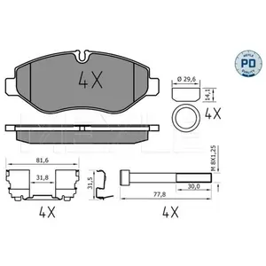 MEYLE Plaquettes de frein X4 pour IVECO: Daily (Ref: 025 292 2920/PD) pas cher