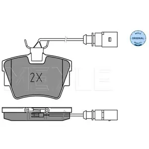 Meyle 025 232 2416/W Kit de plaquettes de frein, frein à disque pas cher