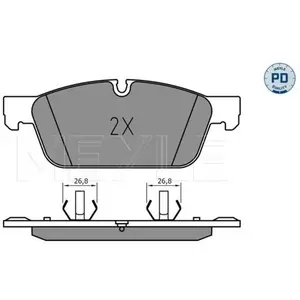 Kit de plaquettes de frein, frein à disque MEYLE-PD: Advanced performance and design. 0252553119/PD pas cher