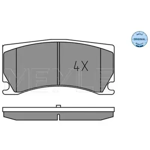 Kit de plaquettes de frein, frein à disque MEYLE-ORIGINAL Quality 0252485115 pas cher