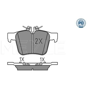 Kit de plaquettes de frein, frein à disque MEYLE-PD Quality 0252535416/PD pas cher