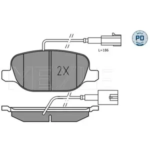 Kit de plaquettes de frein, frein à disque MEYLE-PD Quality 0252381118/PD pas cher