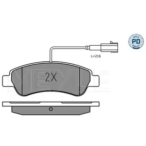 Kit de plaquettes de frein, frein à disque MEYLE-PD Quality 0252204119/PD pas cher
