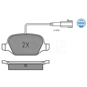 Kit de plaquettes de frein, frein à disque MEYLE-ORIGINAL Quality 0252523717 pas cher