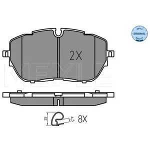 MEYLE Plaquettes de frein X4 pour PEUGEOT: 508, 308 (Ref: 025 222 1818) pas cher
