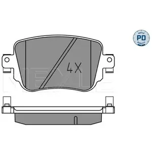 Kit de plaquettes de frein, frein à disque MEYLE-PD: Advanced design and technology. 0252510917/PD pas cher